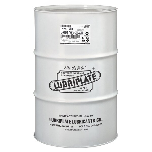 Lubriplate Fmo-500-Aw, Drum, H-1/Food Grade Usp Mineral Oil Recirculating Fluid, Iso-100 L0883-062 - main
